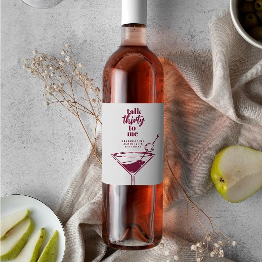 30歳の誕生日カクテルパーティー ワインラベル