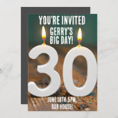 30歳の誕生日カスタムパーティの招待状 招待状 (正面/裏面)