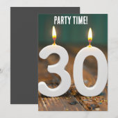 30歳の誕生日カスタムパーティの招待状 招待状 (正面/裏面)