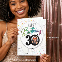 30歳の誕生日カスタムフォトバルーン