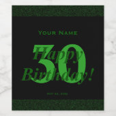 30歳の誕生日カスタムワインラベル ワインラベル (シングルラベル)