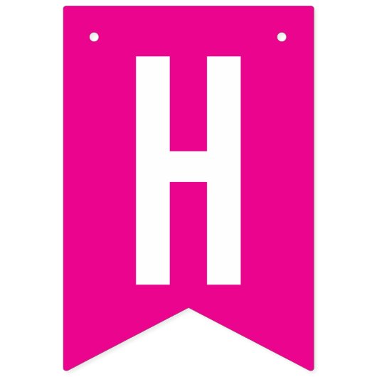 30歳の誕生日カスタム写真ピンク白 バンティングフラッグ (第2の旗)