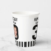 30歳の誕生日カスタム2枚の白黒 紙コップ (右)