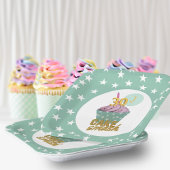 30歳の誕生日カップケーキスマッシュグリーンスターパーティー ペーパープレート