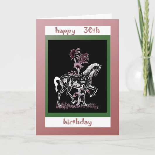 30歳の誕生日カードをおめでとう カード (正面)