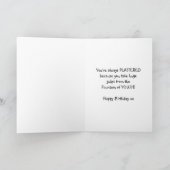 30歳の誕生日カード – おもしろいレディー、ワイングラス カード (内部)