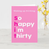 30歳の誕生日カード カード (黄色い花)