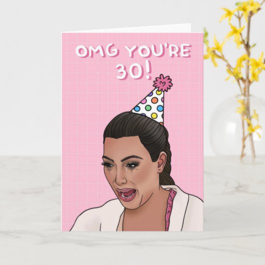 30歳の誕生日カード カード (黄色い花)