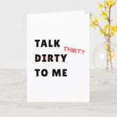 30歳の誕生日カード Talk Thirty カード (黄色い花)