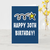 30歳の誕生日カー男性へドと女性 カード (黄色い花)