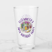 30歳の誕生日ガラスのお祝い タンブラーグラス (正面)