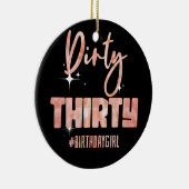 30歳の誕生日ガーリーバラダーティ30 #Birthday 30 セラミックオーナメント (右)
