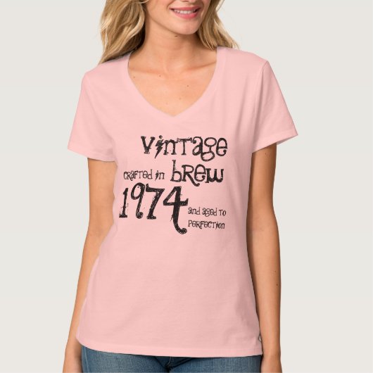 30歳の誕生日ギフト1974または任意の年のヴィンテージ醸造 Tシャツ (正面)