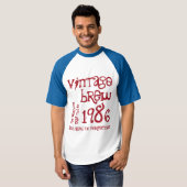30歳の誕生日ギフト1986または任意の年のヴィンテージ醸造5 Tシャツ (正面フル)