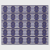 30歳の誕生日グリッターとネイビーブルー ラッピングペーパー (フラット)