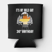 30歳の誕生日ゲイ少年 – LGBTQ誕生日レインボー 缶クーラー (正面)