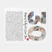 30歳の誕生日コラージュを愛する理由 フリースブランケット (正面(横))