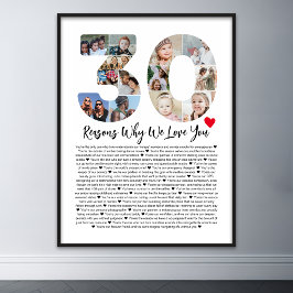 30歳の誕生日コラージュを愛する理由 ポスター