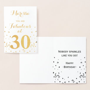 30歳の誕生日ゴールドフォイル30歳 箔カード