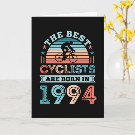 30歳の誕生日サイクリング最高のギフトサイク生まれスリスト カード (黄色い花)