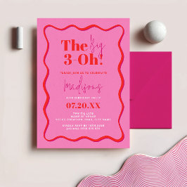 30歳の誕生日ザ・ビッグ3-Oh波打縁どち 招待状