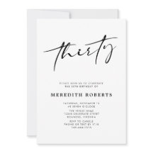 30歳の誕生日シックなスクリプモダントミニマルパーティー