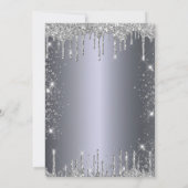 30歳の誕生日シルバーグリッターが上品に輝く 招待状 (裏面)