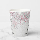 30歳の誕生日シルバーピンクの名前 紙コップ (左)