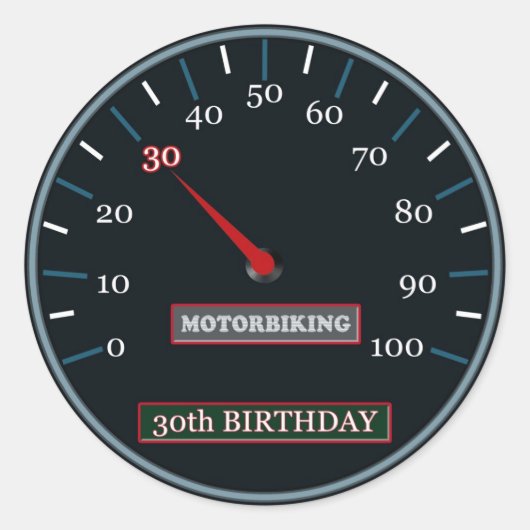 30歳の誕生日シール ラウンドシール (正面)