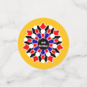 30歳の誕生日ジオメトリックフローラテーブル紙吹雪 コンフェッティ (スモール正面)