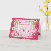 30歳の誕生日スクラップブック作りスタイル カード (黄色い花)