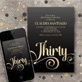 30歳の誕生日スクリプモダント 招待状
