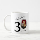 「30歳の誕生日スタイリッシュよ コーヒーマグカップ (左)