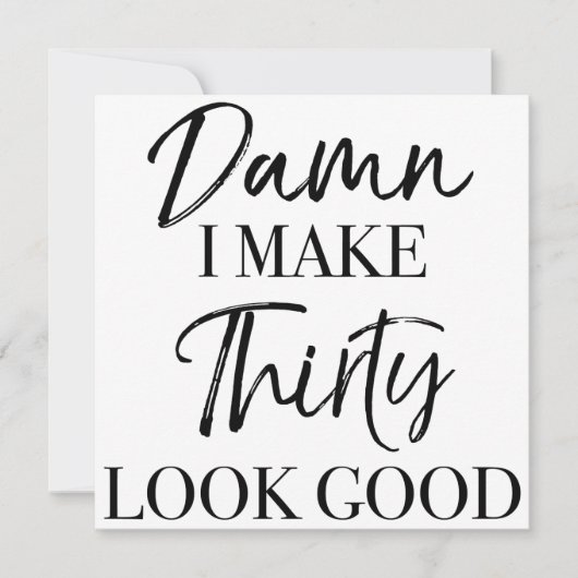 30歳の誕生日スタイル カード (正面)