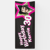 30歳の誕生日スターカスタムフォトバナー 横断幕 (縦)