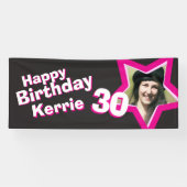 30歳の誕生日スターカスタムフォトバナー 横断幕 (横)