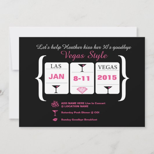 30歳の誕生日スロットマシン 招待状 (正面)