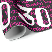 30歳の誕生日タイポグラフィカスタム時代 ラッピングペーパー (ロールコーナー)