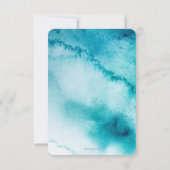 30歳の誕生日ターコイズ水彩招待 招待状 (裏面)