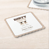 30歳の誕生日ダーティ30エスプレッソMartiniパーティー ペーパーコースター (アングル)