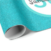 30歳の誕生日ティール（緑がかった色）グリーングリッターダイヤモンド ラッピングペーパー (ロールコーナー)