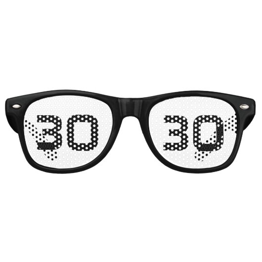 30歳の誕生日テンプレート レトロサングラス (正面)