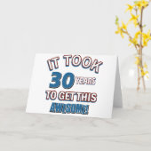 30歳の誕生日デザイン カード (黄色い花)