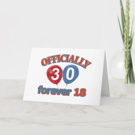 30歳の誕生日デザイン カード (正面)