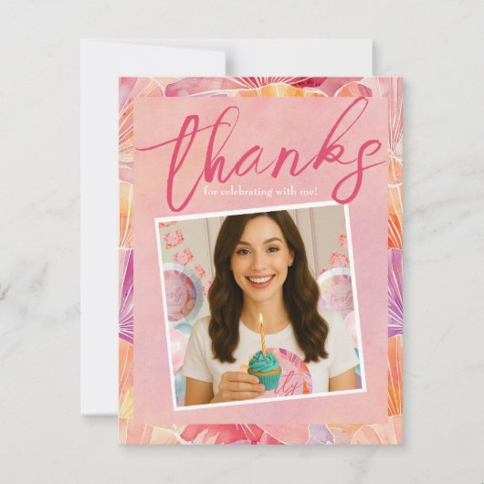 30歳の誕生日トーク私に30歳のサンキューカード サンキューカード (正面)