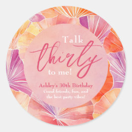 30歳の誕生日トーク私のパーティーの好意30歳 ラウンドシール