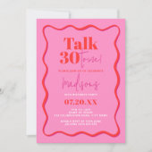 30歳の誕生日トーク30歳の私に波打つ縁ど 招待状 (正面)