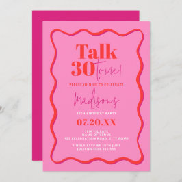 30歳の誕生日トーク30歳の私に波打つ縁ど 招待状