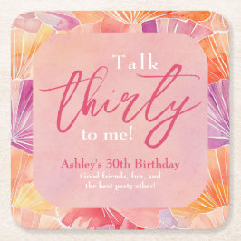 30歳の誕生日トーク30歳 スクエアペーパーコースター