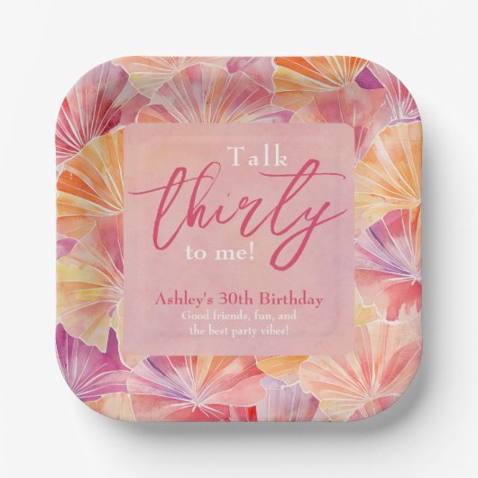 30歳の誕生日トーク30歳 ペーパープレート (正面)